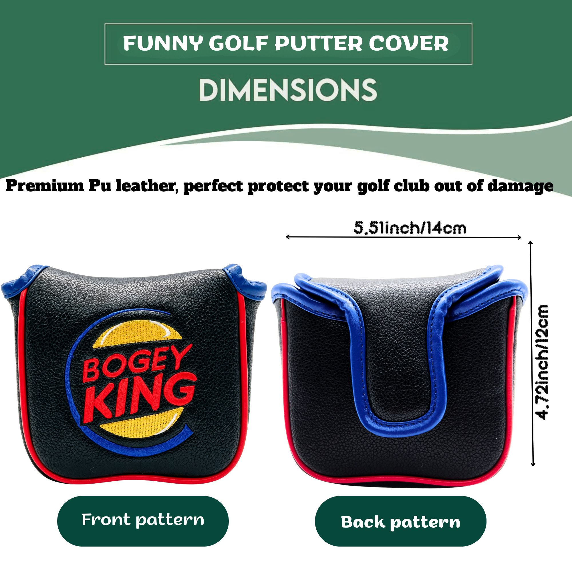 Funny Bogey King Golf Headcove - Putter Mallet Blade ulasan dan harga