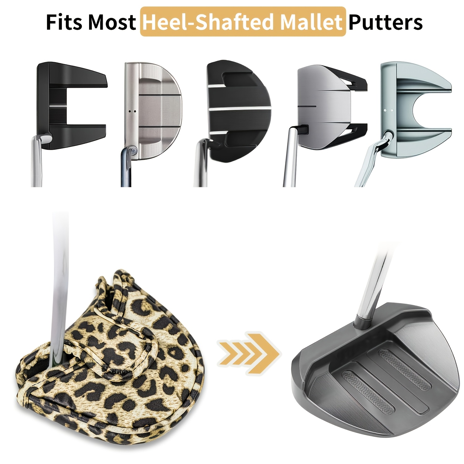 1pc Leopard Print Golf Putter  - Putter Mallet Blade ulasan dan harga