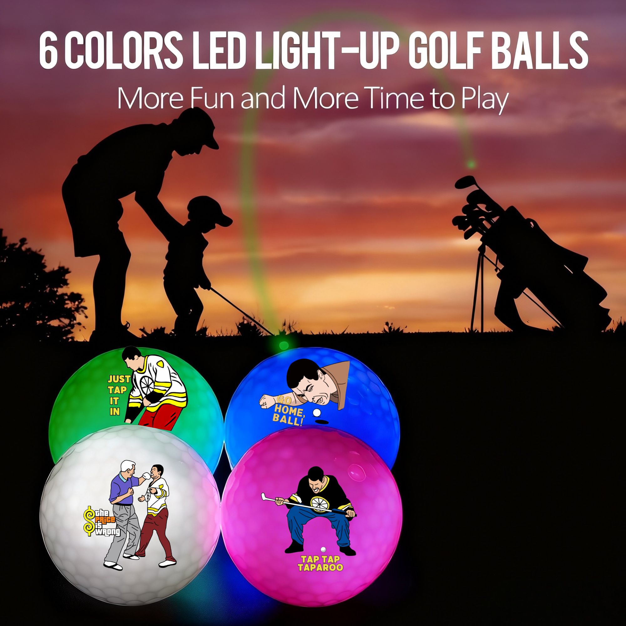 4 pcs Glow in The Dark Golf Ba - Golf Equipment Gifts ulasan dan harga