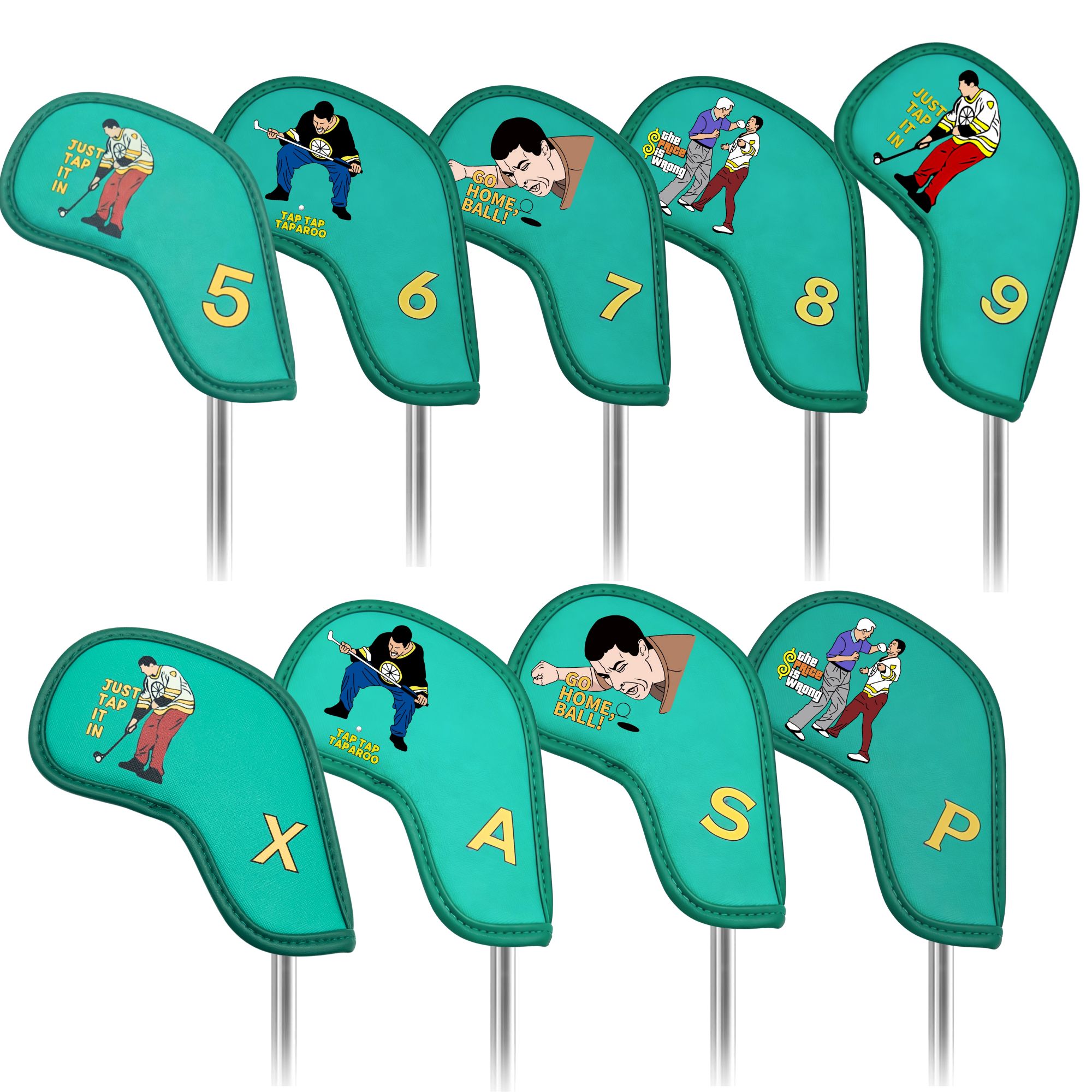 9 pcs Golf Iron Covers with Fu - Golf Equipment Deals ulasan dan harga