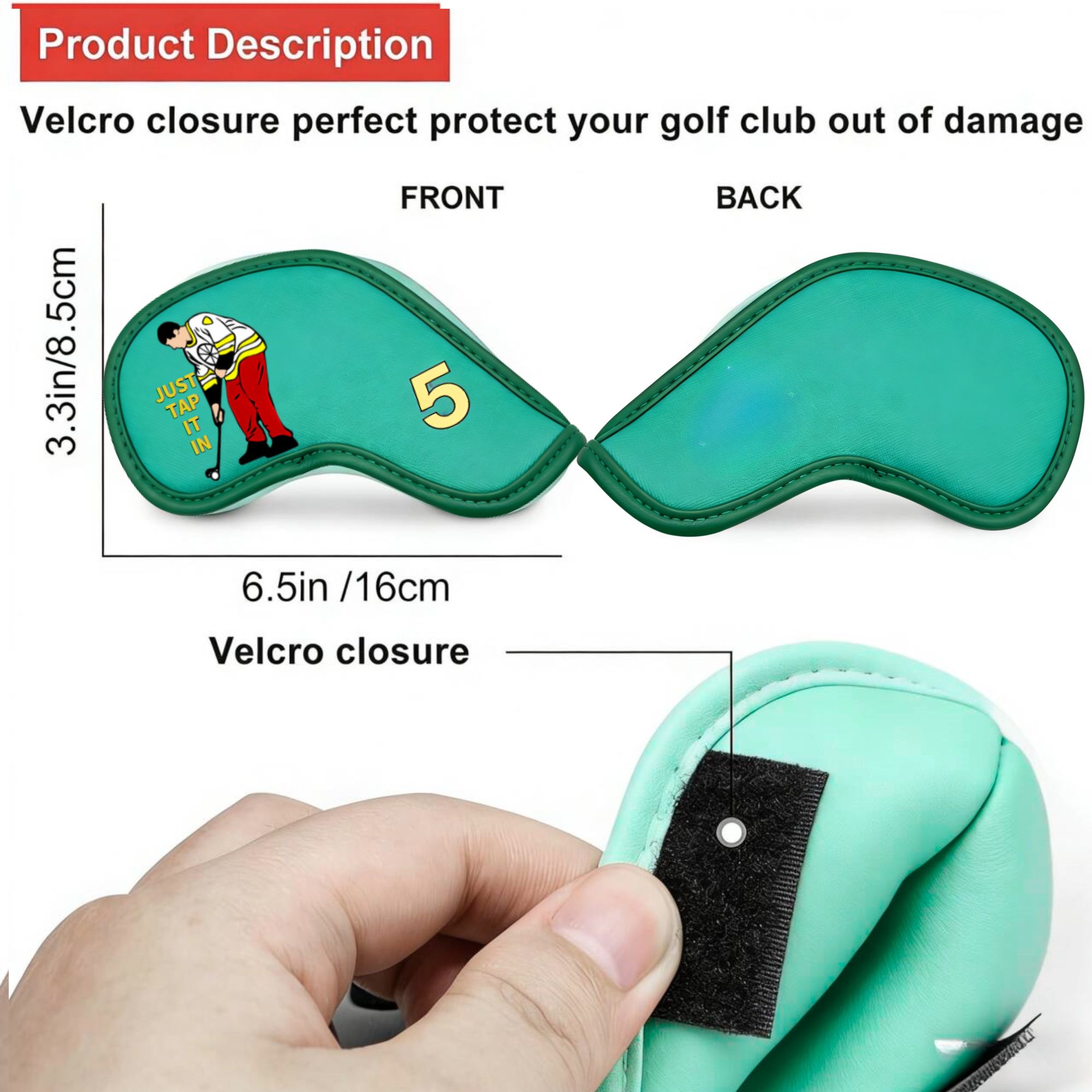 9 pcs Golf Iron Covers with Fu - Golf Equipment Deals ulasan dan harga