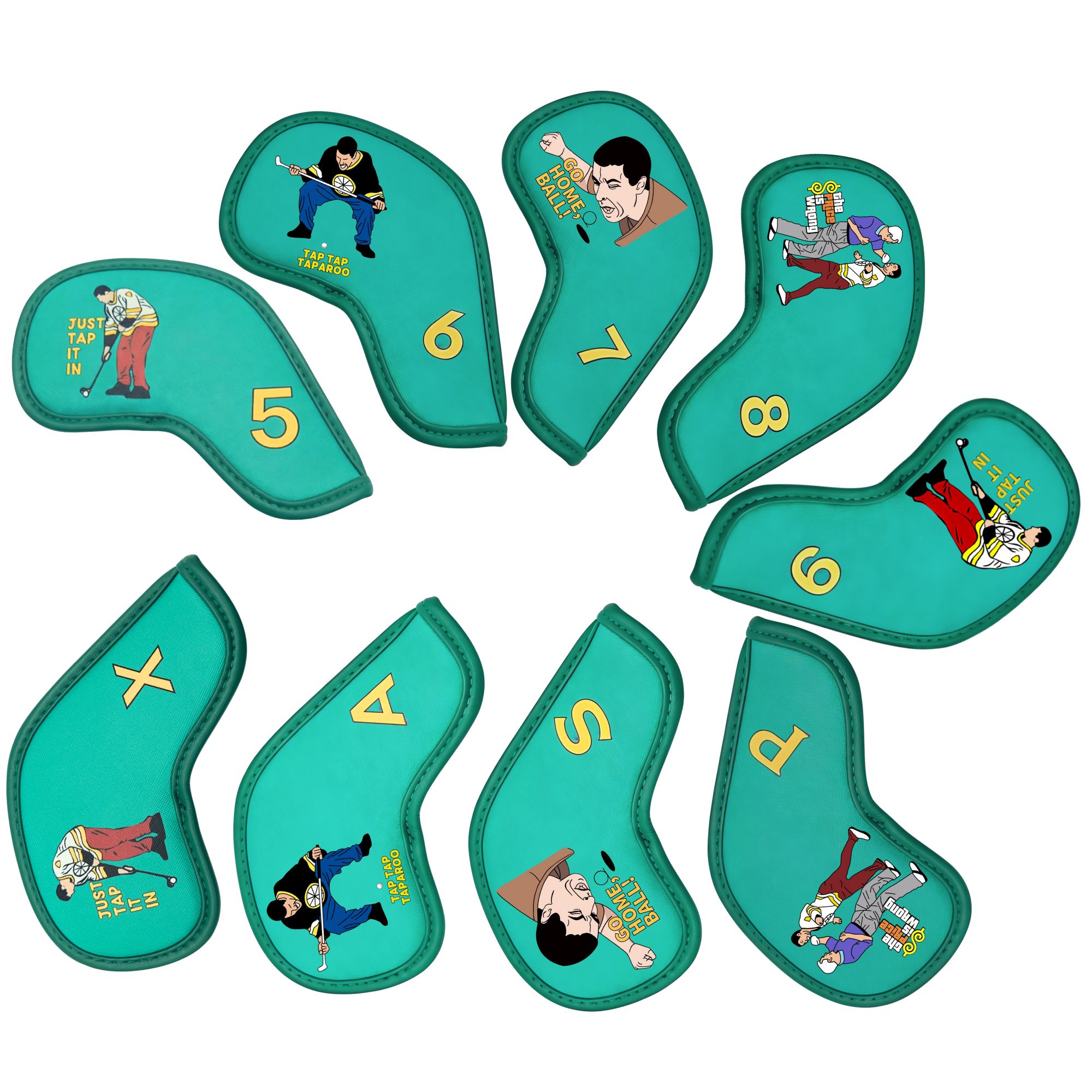 9 pcs Golf Iron Covers with Fu - Golf Equipment Deals ulasan dan harga