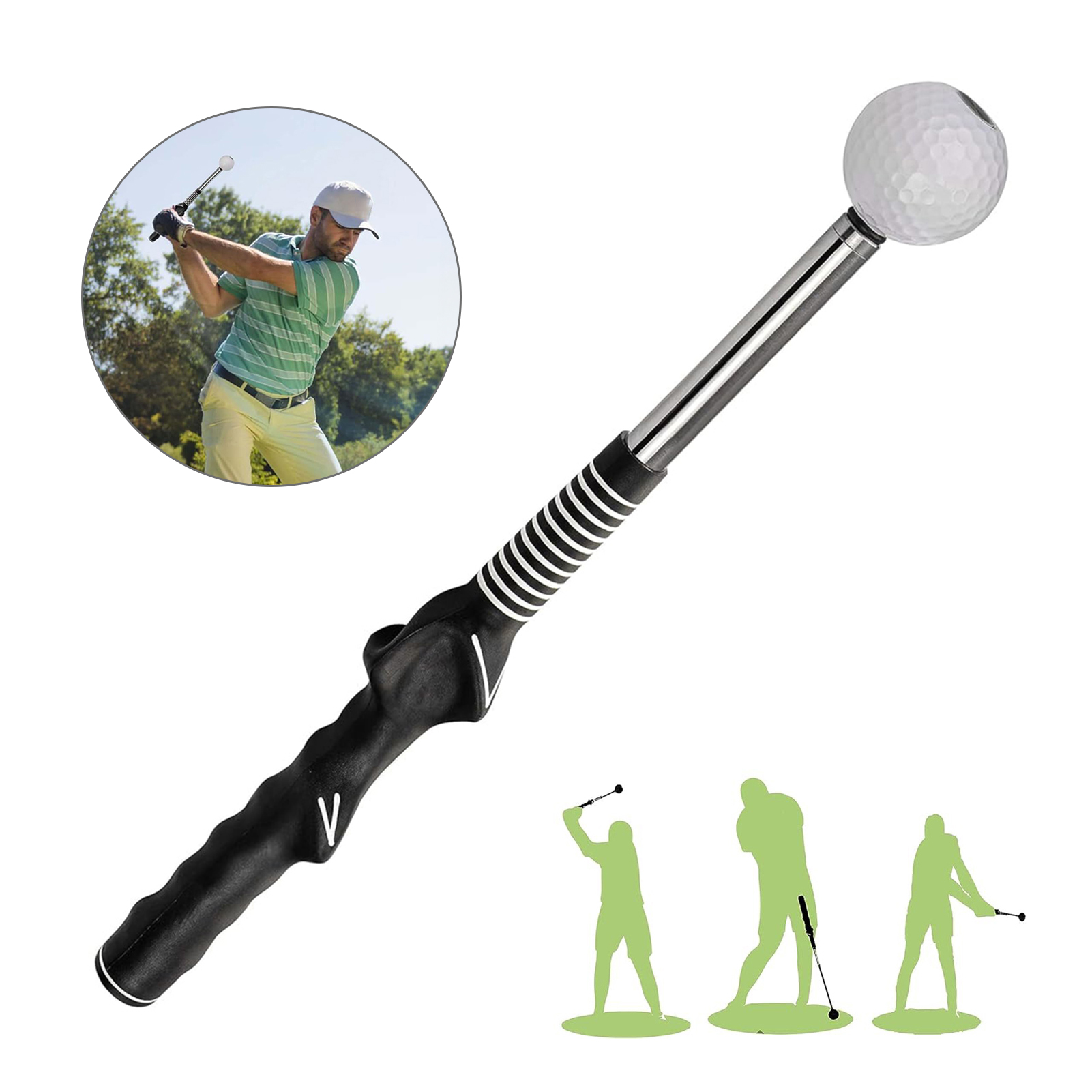 Retractable Golf Swing Trainin - Golf Exercise Equipment ulasan dan harga