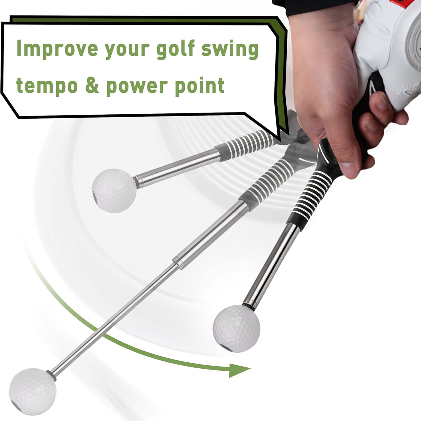 Retractable Golf Swing Trainin - Golf Exercise Equipment ulasan dan harga